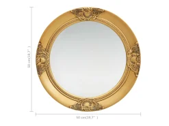 Espejo de pared estilo barroco 50 cm Dorado