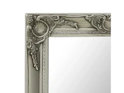 Espejo de pared estilo barroco 50x40 cm Plata