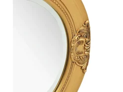 Espejo de pared estilo barroco dorado 50 cm ES254855