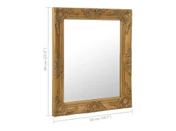 Espejo de pared estilo barroco 50x60 cm Dorado