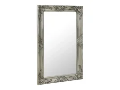 Espejo de pared estilo barroco 50x80 cm Plata
