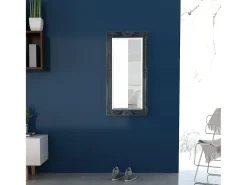 Espejo de pared estilo barroco 100x50 cm negro ES537820