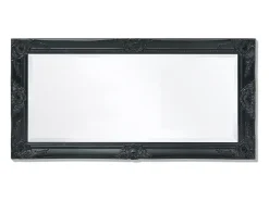 Espejo de pared estilo barroco 100x50 cm negro