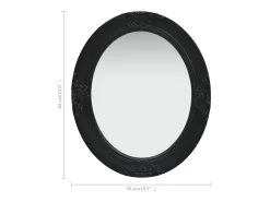 Espejo de pared estilo barroco 50x60 cm negro