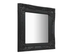 Espejo de pared estilo barroco 40x40 cm negro