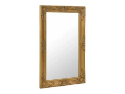 Espejo de pared estilo barroco dorado 50x80 cm ES992764