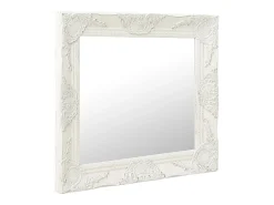 Espejo de pared estilo barroco blanco 50x50 cm ES200715