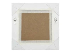 Espejo de pared estilo barroco blanco 40x40 cm ES342150
