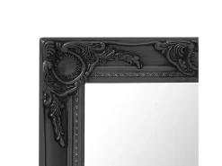 Espejo de pared estilo barroco negro 50x50 cm ES663592