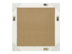 Espejo de pared estilo barroco blanco 60x60 cm ES435492