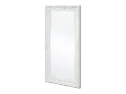 Espejo de pared estilo barroco 100x50 cm blanco
