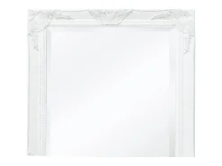Espejo de pared estilo barroco 100x50 cm blanco