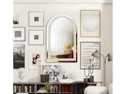 Espejo de pared grande decoración espejos de pared decorativos espejo de arco diseño deco 90x60cm