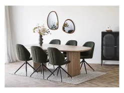 Espejo de pared LUXON de madera marrón – L 44 × H 47 cm