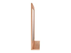 Espejo de pared madera maciza nogal 55x55 cm ES391491