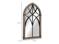 Espejo de pared marrón 93x60x2.5 cm HOMCOM
