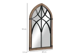 Espejo de pared marrón 93x60x2.5 cm HOMCOM