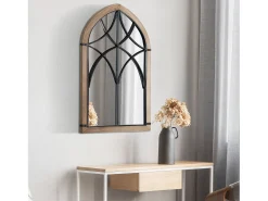 Espejo de pared marrón 93x60x2.5 cm HOMCOM