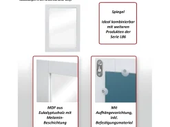 Espejo de pared MCW-L86, negro