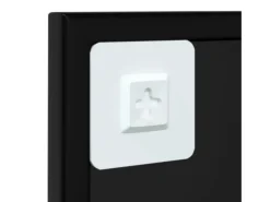 Espejo de pared metal negro 60x60 cm ES669336
