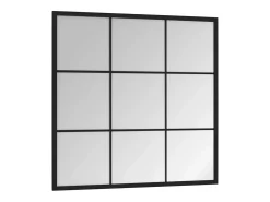 Espejo de pared metal negro 60x60 cm ES669336