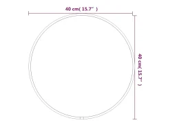 Espejo de pared negro Ø 40 cm Redondo