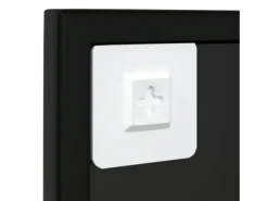 Espejo de pared negro de metal 80x60 cm