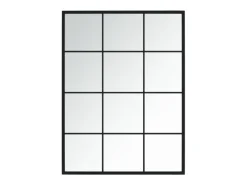Espejo de pared negro de metal 80x60 cm