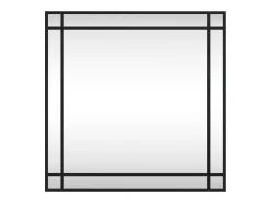 Espejo de pared negro 60x60 cm cuadrado de hierro