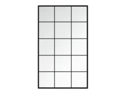 Espejo de pared negro 100x60 cm metal