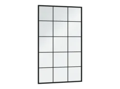 Espejo de pared negro 100x60 cm metal