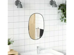 Espejo de pared negro 50x35 cm