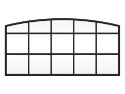 Espejo de pared negro 60x30 cm arco de hierro