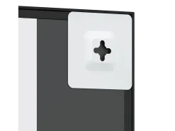 Espejo de pared negro 30x60 cm rectangular de hierro