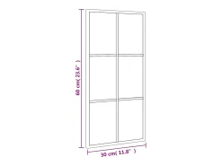 Espejo de pared negro 30x60 cm rectangular de hierro