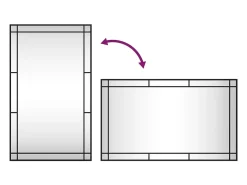 Espejo de pared negro 60x100 cm rectangular hierro