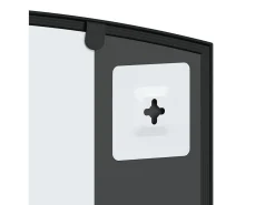 Espejo de pared negro 80x40 cm arco de hierro