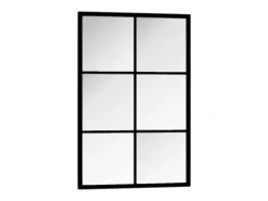 Espejo de pared negro 60x40 cm metal