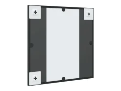 Espejo de pared negro 40x40 cm cuadrado de hierro