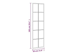 Espejo de pared negro 30x100 cm rectangular hierro