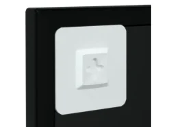 Espejo de pared negro 100x40 cm metal