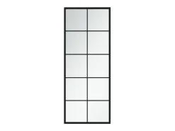 Espejo de pared negro 100x40 cm metal