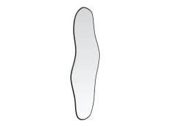 Espejo de pared negro 70x30 cm ES854721