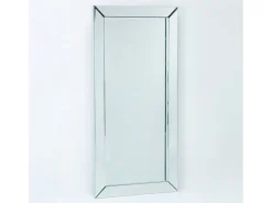 Espejo de pared Octy rectangular de cristal transparente.