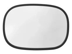 Espejo de pared ovalado 70 x 50 cm negro mate 03_0007896