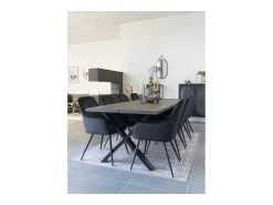 Espejo de pared ovalado TRAPANI de metal negro – L 35 x H 60 cm