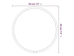 Espejo de pared plateado Ø 20 cm Redondo