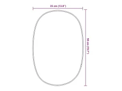 Espejo de pared plateado 50x35 cm