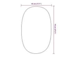 Espejo de pared plateado 70x45 cm