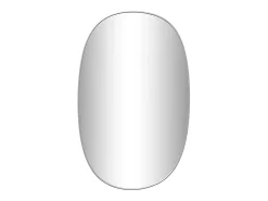 Espejo de pared plateado 70x45 cm